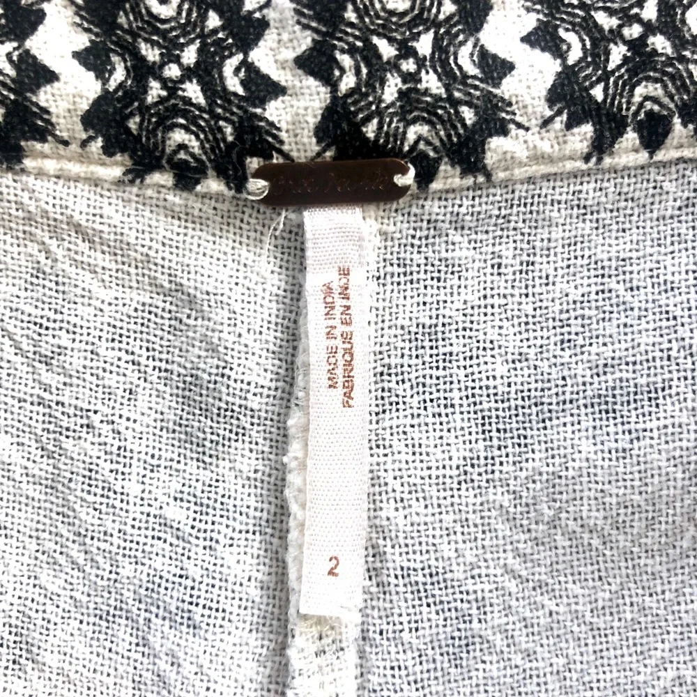 FREE PEOPLE Skort Shorts Tribal Aztec Black Cream